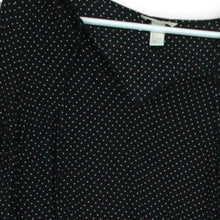 Load image into Gallery viewer, H&M Womens Black White Polka Dot V-Neck Balloon Sleeve Blouse Top Size 6