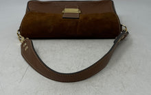 Load image into Gallery viewer, Divina Firenze Womens Brown Leather Magnetic Flap Rectangle Shoulder Bag