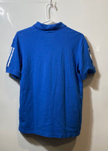 Load image into Gallery viewer, Adidas Mens Blue 3-Stripes Short Sleeve Performance Club Tennis Polo Shirt Sz L