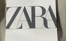 Load image into Gallery viewer, Zara Womens Cream Long Sleeve Regular Fit Button-Up Shirt Size XS With Tag