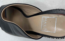 Load image into Gallery viewer, Ma & Lo Womens Black Leather Slip-On Open Toe Block Mule Heels Size EUR 37