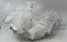 Load image into Gallery viewer, Large Bridal White Artificial Flowers With Crystals And Shapes Brooches