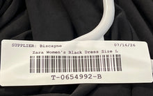 Load image into Gallery viewer, Zara Womens Black Sleeveless Cowl Neck Spaghetti Strap Midi Bodycon Dress Size L