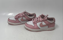 Load image into Gallery viewer, Nike Kids Dunk Low White Pink Low Top Lace-Up Sneaker Shoes Size 12C