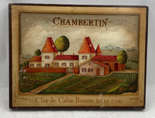 Load image into Gallery viewer, Vintage Chambertin Clos De Calon Beaune Cote D'Or Wooden Wall Plaque By Simonett