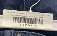 Load image into Gallery viewer, Ann Taylor Womens Blue Dark Wash Stretch Pockets Casual Denim Shorts Size 10
