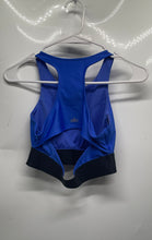 Load image into Gallery viewer, Alo Womens Blue Black Round Neck Cutout Back Pullover Sports Bra Size S