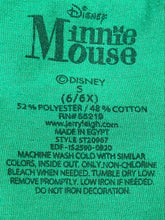 Load image into Gallery viewer, Disney Girls Green Minnie Mouse Lucky Girl Graphic T-Shirt Size S 6/6X