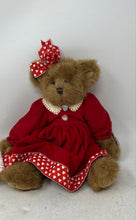 Load image into Gallery viewer, Teddy Bear Doll Wearing A Red Corduroy Dress Stuffed Plush Toys