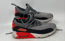 Load image into Gallery viewer, Nike Kids Air Max 90 EZ Wolf Gray Bright Crimson Lace-Up Sneaker Shoes Size 4.5Y