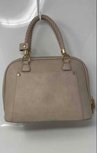 Load image into Gallery viewer, Authentic Madison West Womens Beige Bottom Studs Satchel Purse Stained