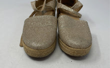 Load image into Gallery viewer, Andiamo Womens Apoppy Beige Glitter Buckle Wedge Espadrille Sandals Size 8.5M
