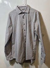 Load image into Gallery viewer, Kenneth Cole Reaction Mens Gray Slim Fit Long Sleeve Dress Shirt Size M 15.5