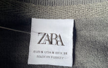 Load image into Gallery viewer, Zara Mens Gray Short Sleeve Collared Button-Up Shirt Size Small