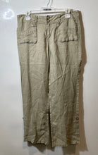 Load image into Gallery viewer, Bebe Womens Beige Flat Front Pockets Wide Leg Trouser Pants Size 8