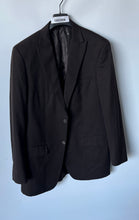 Load image into Gallery viewer, Alfani Mens Black Wool Peak Lapel Single Breasted Two-Button Blazer Size 44L
