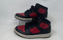 Load image into Gallery viewer, Nike Kids Jordan Access Red Black Leather Lace-Up Mid Top Sneaker Shoes Size 5Y