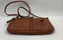 Load image into Gallery viewer, Authentic Fossil Womens Brown Leather Outer Pockets Zip Top Lined Crossbody Bag