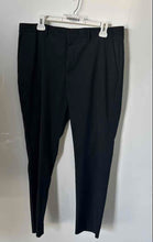 Load image into Gallery viewer, Express Mens Black Flat Front Extra Slim Fit Stretch Dress Pants Size 33X30