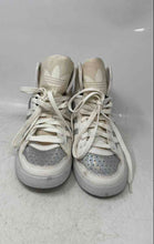 Load image into Gallery viewer, Adidas Womens Extaball White Silver Tone Gliters Leather Sneaker Shoes Size 7