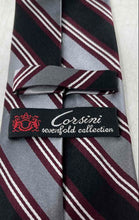 Load image into Gallery viewer, Corsini Sevenfold Collection Mens Multicolor Striped Adjustable Designer Necktie