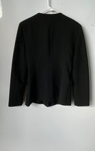 Load image into Gallery viewer, Zara Womens Black Long Sleeve Square Neck Four-Button Blazer Size Medium