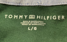 Load image into Gallery viewer, Tommy Hilfiger Mens Green Cotton Short Sleeve Spread Collar Polo Shirt Size L/G