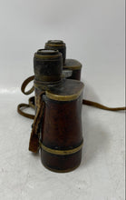 Load image into Gallery viewer, Vintage E. Krauss Brown Gold-Tone Leather-Wrapped And Brass Field Binoculars