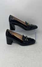 Load image into Gallery viewer, Bandolino Womens Landrys Black Leather Square Toe Block Pump Heels Size 7M