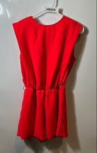 Load image into Gallery viewer, Amanda Uprichard Womens Red Sleeveless Back Zip One-Piece Romper Size M