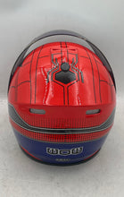 Load image into Gallery viewer, WOW Unisex Multicolor Spider Print Cushioned Full-Face Motorcycle Helmet