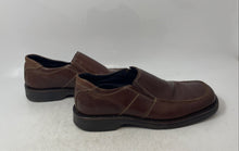 Load image into Gallery viewer, Alfani Mens Brown Leather Square Toe Slip-On Loafer Shoes Size 8.5