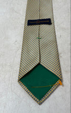 Load image into Gallery viewer, Tommy Hilfiger Mens Blue Yellow Geometric Printed Keeper Loop Pointed Tie