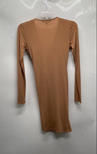 Load image into Gallery viewer, Forever 21 Womens Brown Long Sleeve Drape Twisted Pullover Bodycon Dress Size S