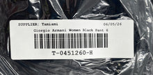 Load image into Gallery viewer, Authentic Giorgio Armani Womens Black Flat Front Pockets Trouser Pants Size 6