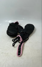 Load image into Gallery viewer, Womens Black And Pink Trim Fabric Long Wrist Wrap Straps Training Boxing Gloves