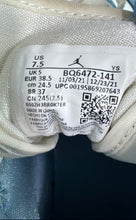 Load image into Gallery viewer, Nike Womens Air Jordan 1 Mid BQ6472-141 White And Blue Basketball Shoes Size 7.5