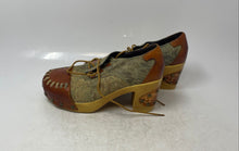 Load image into Gallery viewer, Unbranded Womens Brown Leather Lace-Up Closed Toe Platform Heels Size EUR 38