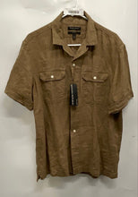 Load image into Gallery viewer, Banana Republic Mens Brown Short Sleeve Standard Fit Button-Up Shirt Sz M W/ Tag