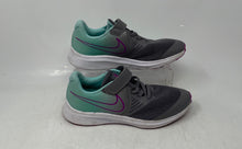 Load image into Gallery viewer, Nike Girls Star Runner 2 CT3608-001 Gray Green Hook And Loop Sneaker Shoes Sz 3Y