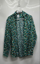 Load image into Gallery viewer, Zara Womens Multicolor Floral Print Cotton Slim Fit Button-Up Shirt Size Small