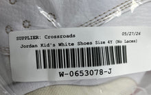 Load image into Gallery viewer, Nike Boys Air Jordan 13 414574-103 White Leather Basketball Shoes Sz 4Y No Laces