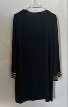 Load image into Gallery viewer, Michael Kors Womens Black Long Sleeve Studded A-Line Dress Size Medium