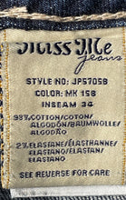 Load image into Gallery viewer, Miss Me Womens Blue Stretch Pockets Straight Leg Bootcut Jeans Size 30