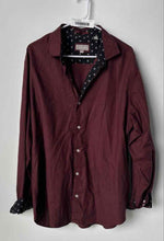 Load image into Gallery viewer, Ted Baker Mens Red Black Cotton Long Sleeve Collared Button-Up Shirt Size XL