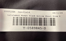Load image into Gallery viewer, Lululemon Womens Hotty Hot Black Activewear Pull-On Athletic Shorts Size 6 Tall