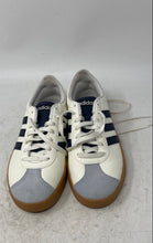 Load image into Gallery viewer, Adidas Womens VL Court Base White Gray Blue Lace-Up Sneaker Shoes Size 5.5