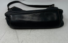 Load image into Gallery viewer, Fossil Womens Black Leather Card Holder Inner Pocket Zipper Medium Shoulder Bag