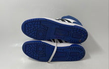 Load image into Gallery viewer, Adidas Mens Break Start Mid White Blue Lace-Up Basketball Shoes Size 6