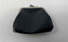 Load image into Gallery viewer, Unbranded Womens Black Crocodile Embossed Leather Framed Kiss Lock Coin Wallet